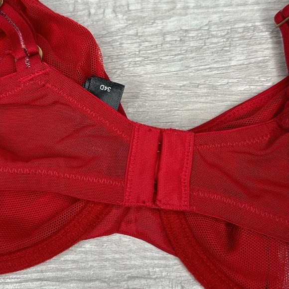 Natori Unpadded Underwire Bra Red 746168 Un-padded 34D - Picture 6 of 8